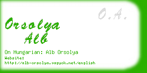 orsolya alb business card